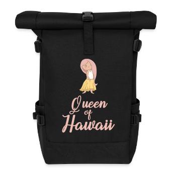 Hawaii Strandurlaub Mädchen - Rolltop Rucksack - Schwarz - Vorne