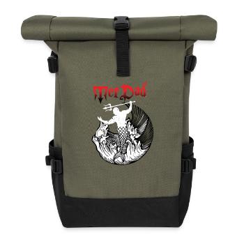 MerDad-Meerjungfrau - Rolltop Rucksack - Olive/Schwarz - Vorne