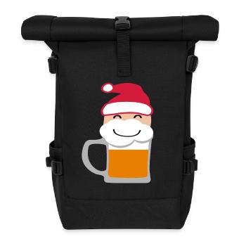 Weihnachtssbier - Rolltop Rucksack - Schwarz - Vorne