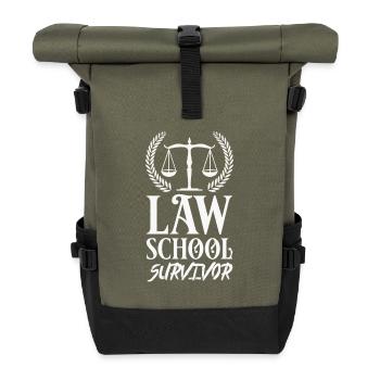 lawyer - Roll Top Backpack - olive/black - Front