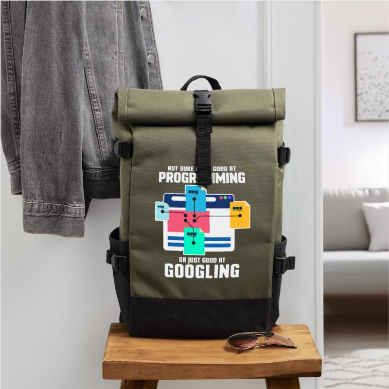 Programmierer Programmieren IT Computer Geschenk Rolltop Rucksack