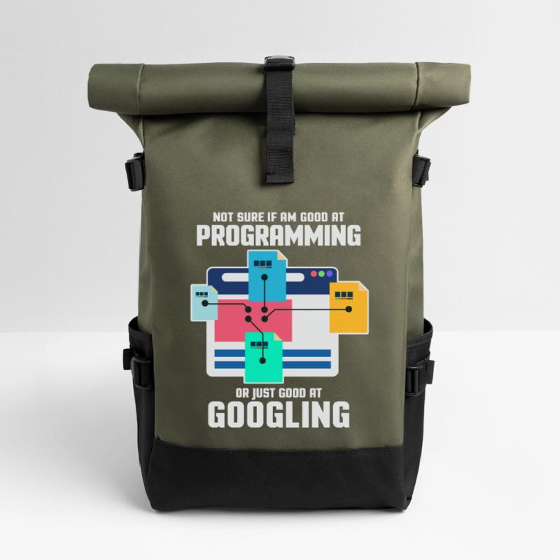 Programmierer Programmieren IT Computer Geschenk Rolltop Rucksack