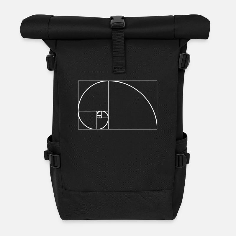 Fibonacci Folge Witziges Nerd für Mathe Fans - Rolltop Rucksack - Schwarz