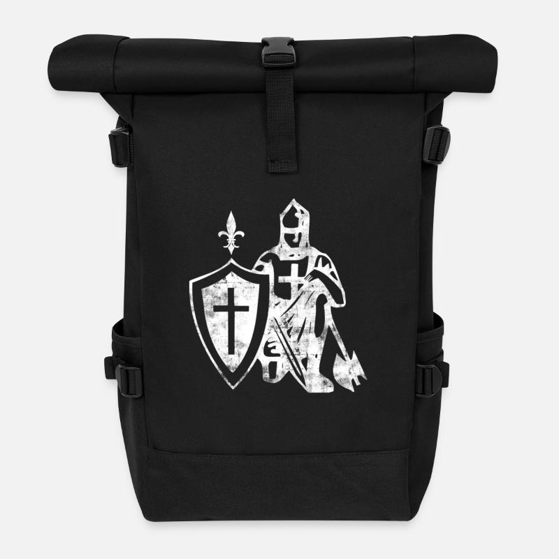 Kreuzritter - Rolltop Rucksack - Schwarz