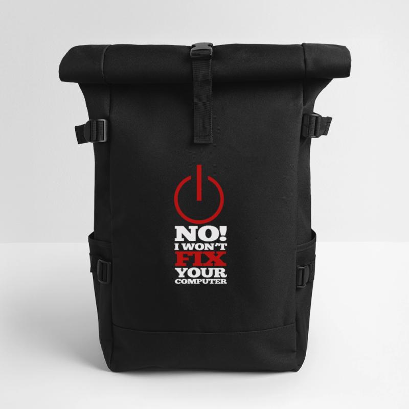 Programme d’ordinateur Code Nerd Script Hacker Sac à dos roll top