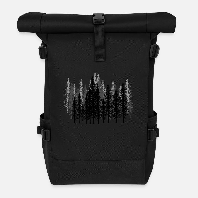 Wald Wälder Förster Jäger Geschenkidee Camping - Rolltop Rucksack - Schwarz