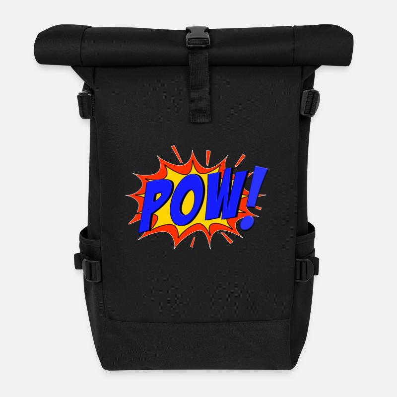 POW Comic Pow! - Rolltop Rucksack - Schwarz