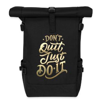 Don't Quit Gradient Script - Roll Top Backpack - black - Front