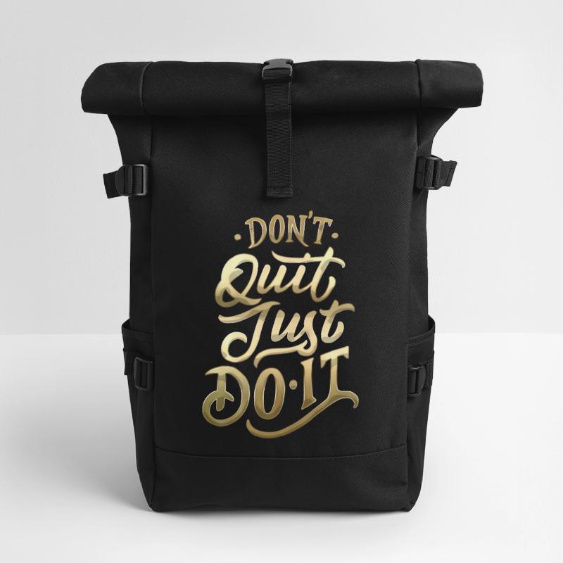 Ne quittez pas Gradient Script Sac à dos roll top