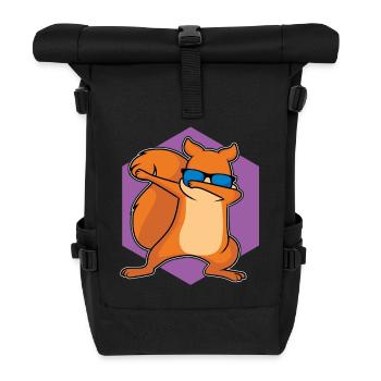 Tanzendes Eichhörnchen - Rolltop Rucksack - Schwarz - Vorne