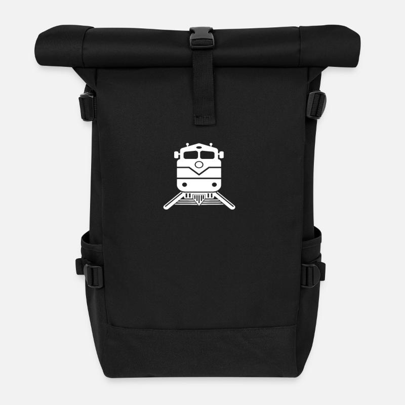 Zug Schnellzug S-Bahn T-Shirt - Rolltop Rucksack - Schwarz