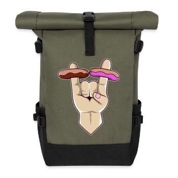 Design Rock n Roll Donut Double Queen - Sac à dos roll top - olive/noir - Devant