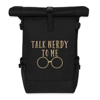 Talk Nerdy To Me - Roll Top Backpack - black - Front