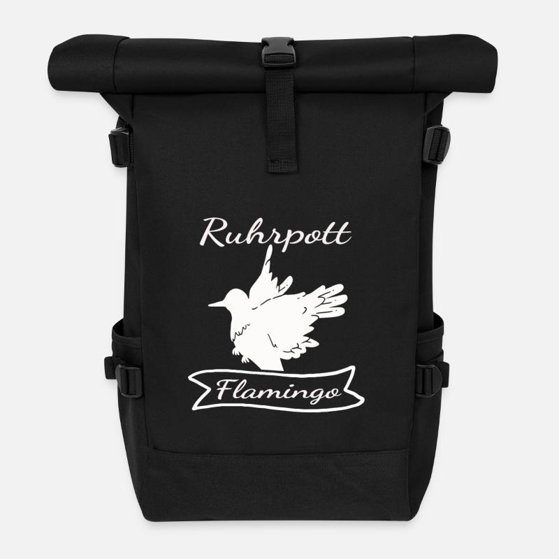 Ruhrpott Flamingo - Rolltop Rucksack - Schwarz