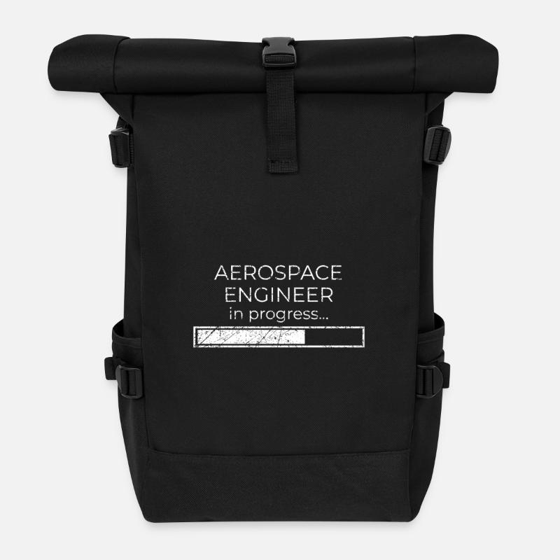 Luft- und Raumfahrttechniker in Arbeit - Rolltop Rucksack - Schwarz