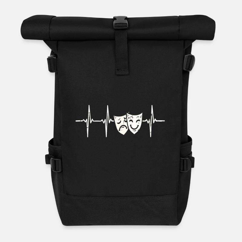 Herzschlag Theater - Rolltop Rucksack - Schwarz