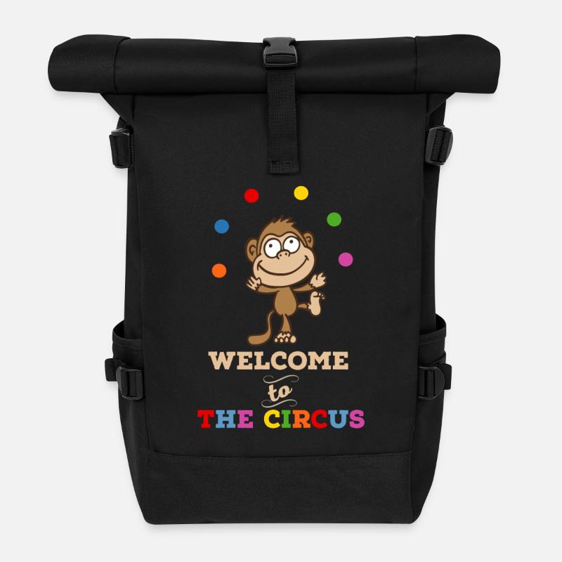 Zirkus - Rolltop Rucksack - Schwarz