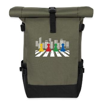 Brettspiele Shirt Der Weg zum Sieg - Rolltop Rucksack - Olive/Schwarz - Vorne