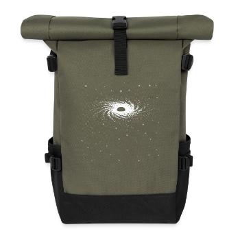 Schwarzes Loch - Rolltop Rucksack - Olive/Schwarz - Vorne