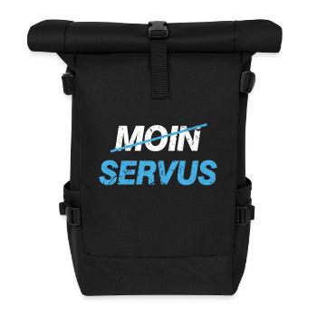 Bayern Bayer Servus Bayernfan - Rolltop Rucksack - Schwarz - Vorne