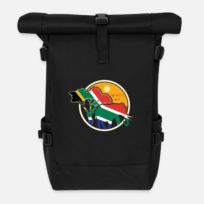 South Africa - Roll Top Backpack - black