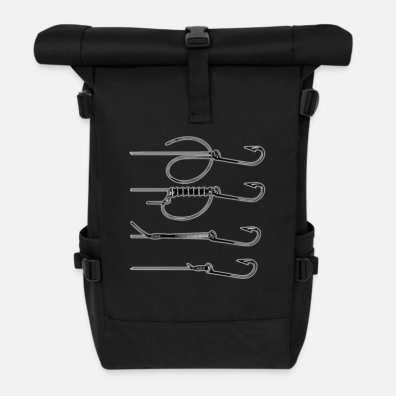 Angler Knoten - Rolltop Rucksack - Schwarz