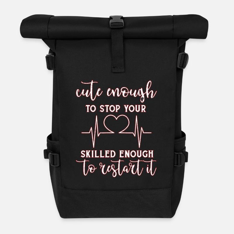 Arzt - Rolltop Rucksack - Schwarz