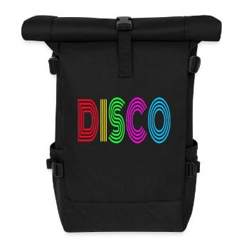 Discothèque des années 70 - Sac à dos roll top - noir - Devant