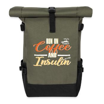 Diabète drôle - Sac à dos roll top - olive/noir - Devant