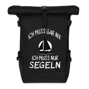 I don't have to do anything - I just have to sail - Roll Top Backpack - black - Front