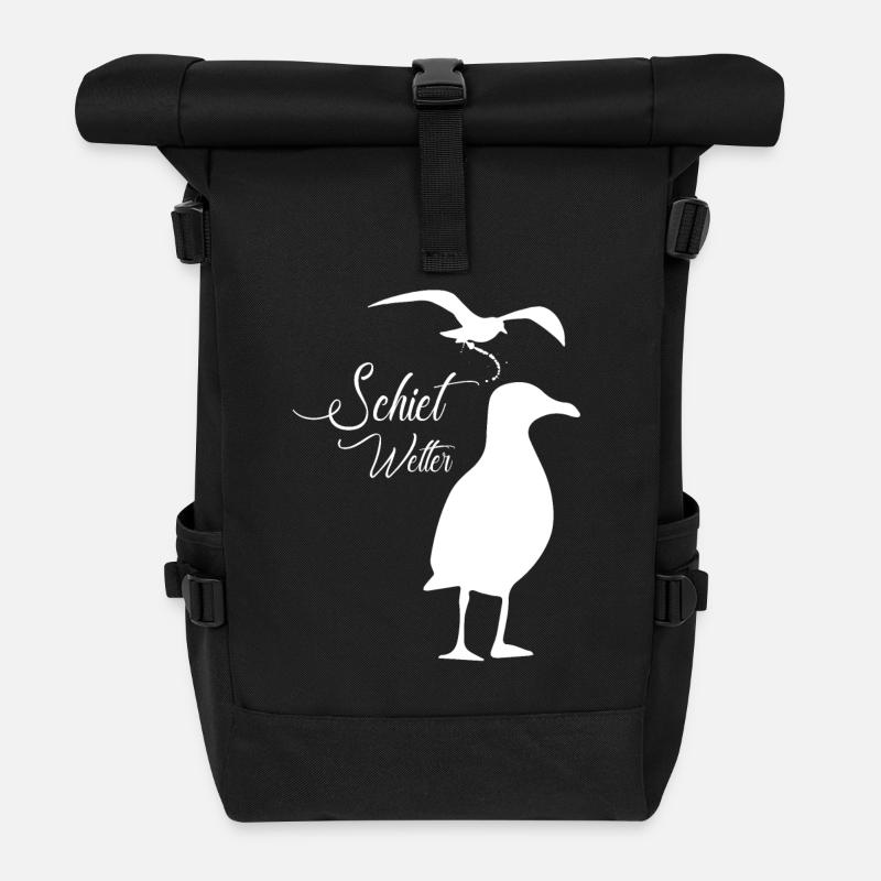 Schietwetter - Rolltop Rucksack - Schwarz