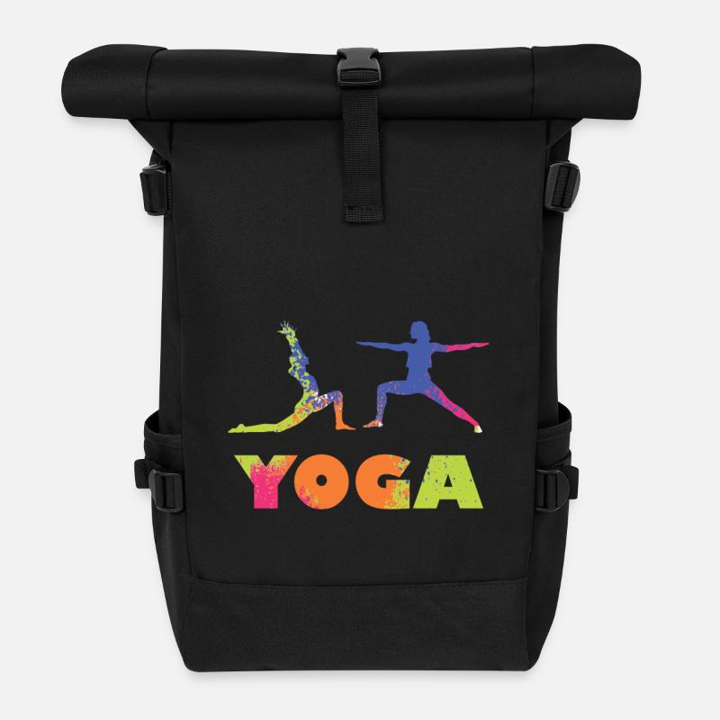 Yoga Color - Sac à dos roll top - noir