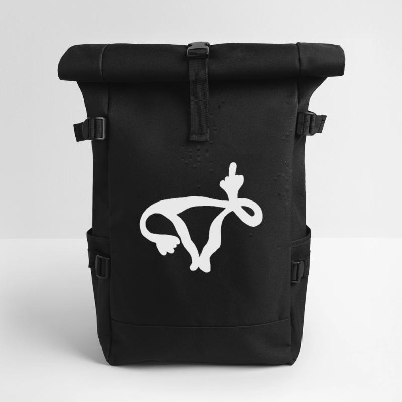 Fick dich Gebärmutter - lustige Eierstöcke Rolltop Rucksack
