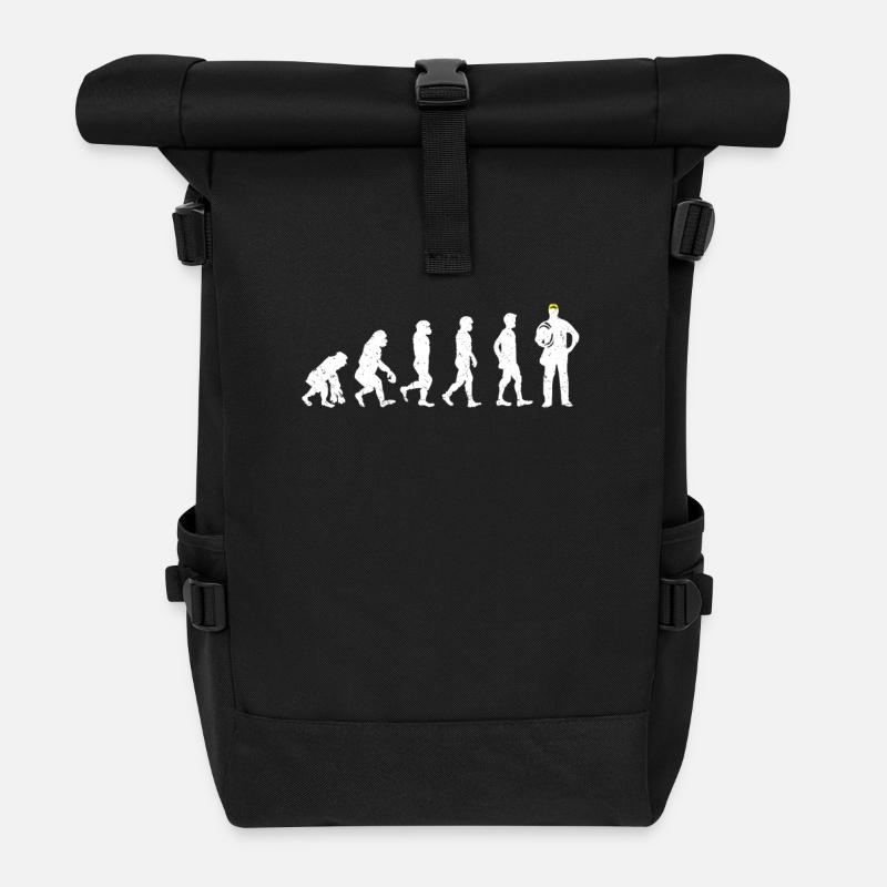 Elektriker Evolution Geschenk - Rolltop Rucksack - Schwarz