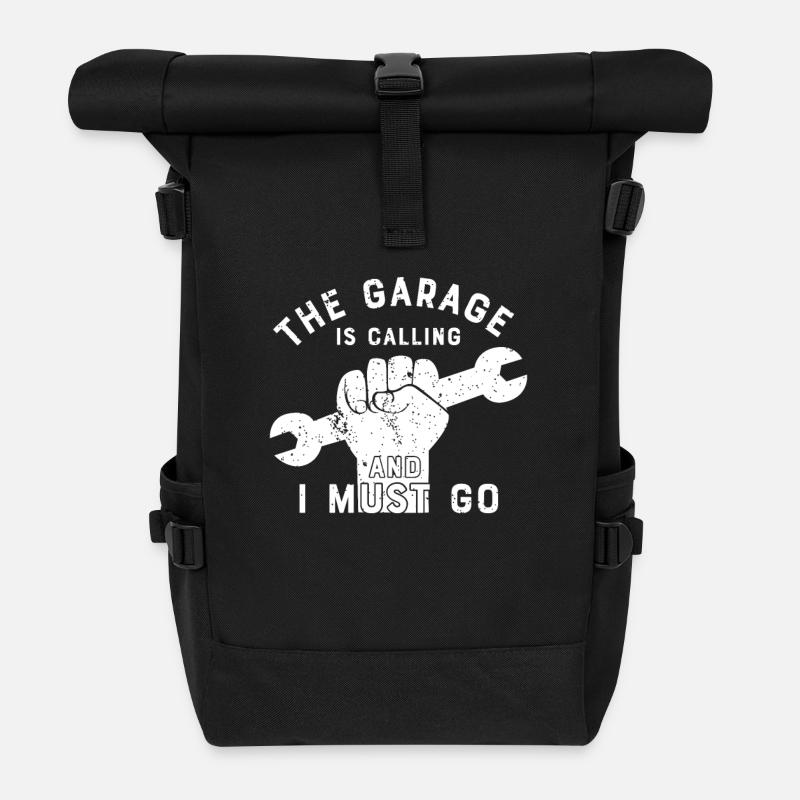 mechanic - Roll Top Backpack - black