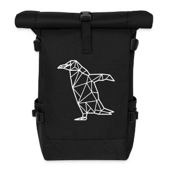 Pinguin Polygon - Rolltop Rucksack - Schwarz - Vorne