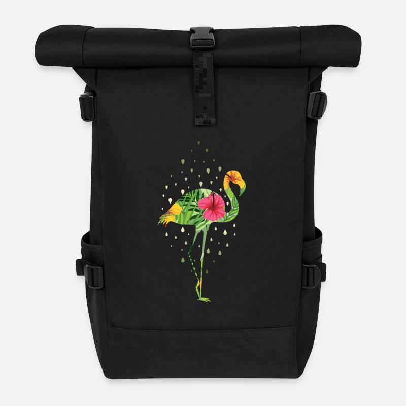 Flamingo - Sac à dos roll top - noir