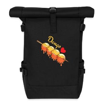 Dango mochiko rice dumplings - Roll Top Backpack - black - Front