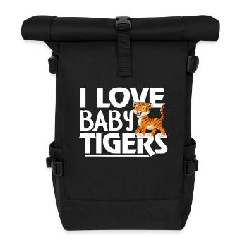 Baby Tiger - Roll Top Backpack - black - Front
