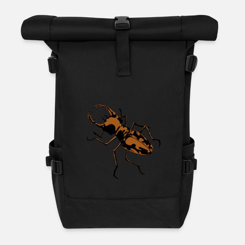 Insectes coléoptères insectes bois insectes - Sac à dos roll top - noir