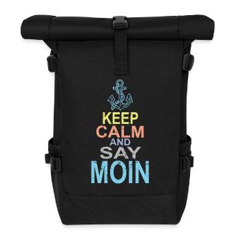 Gardez votre calme et dites Moin - Sac à dos roll top - noir - Devant