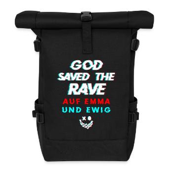 Raver - Rolltop Rucksack - Schwarz - Vorne