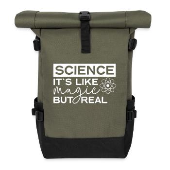 Wissenschaft - Rolltop Rucksack - Olive/Schwarz - Vorne