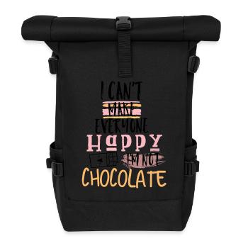 Dire au chocolat - Sac à dos roll top - noir - Devant