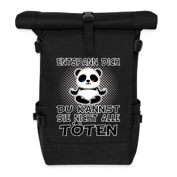 Lustiger Spruch Du kannst Sie nicht alle töten - Rolltop Rucksack - Schwarz - Vorne