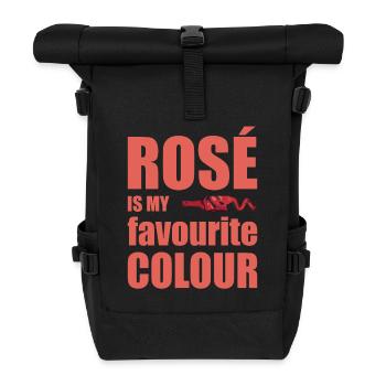 Wein Weine Weintrinker Weinflasche guter Wein - Rolltop Rucksack - Schwarz - Vorne