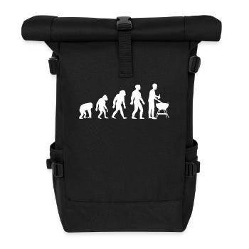 Barbecue Griller BBQ BBQ charcoal gift idea - Roll Top Backpack - black - Front