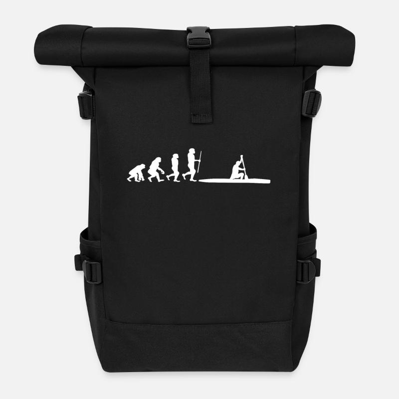 Kanadier Evolution Tshirt Geschenkideen - Rolltop Rucksack - Schwarz