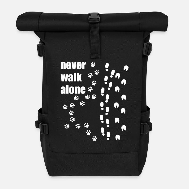 lustiges Hunde Spruch Geschenk Hund Pferd Pferde - Rolltop Rucksack - Schwarz