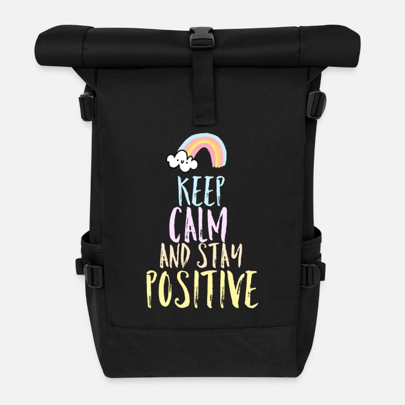 Dire positif - Sac à dos roll top - noir